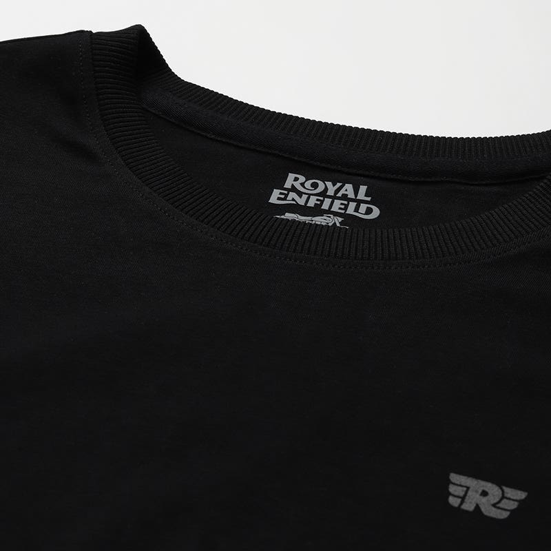 ROYAL ENFIELD GREAT OUTDOORS REFLECTIVE TSHIRT BLACK