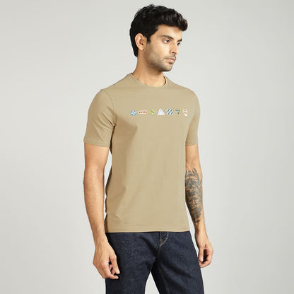 ROYAL ENFIELD HIGHWAY SIGNAGES T SHIRT LIGHT BROWN