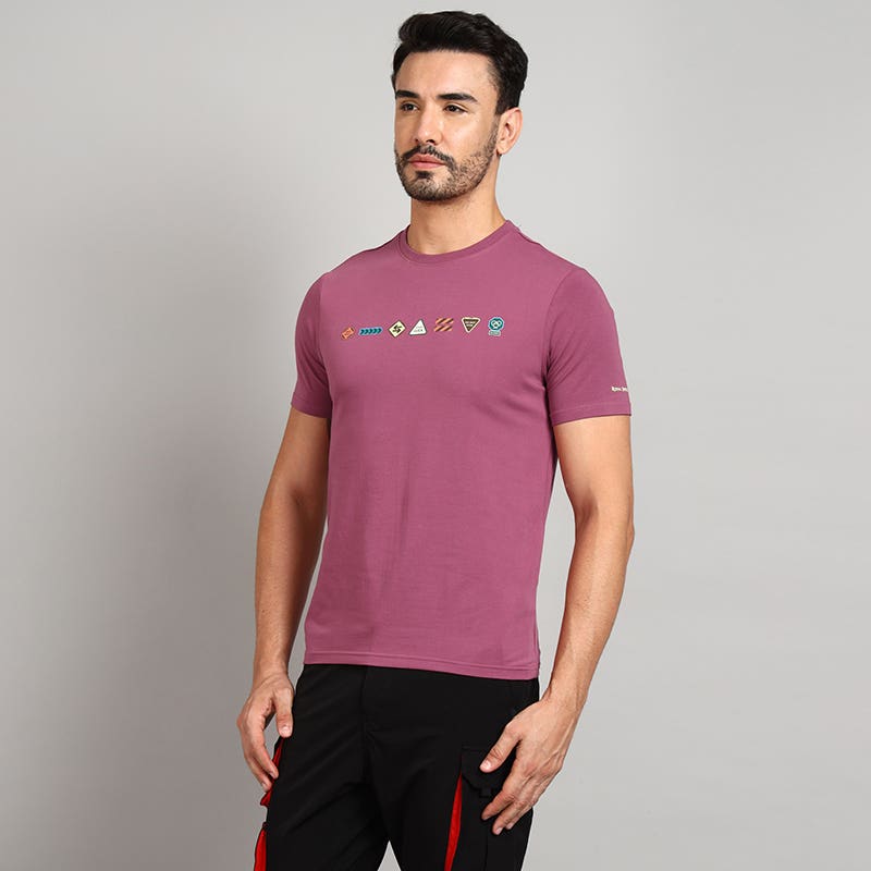 ROYAL ENFIELD HIGHWAY SIGNAGES T SHIRT PURPLE