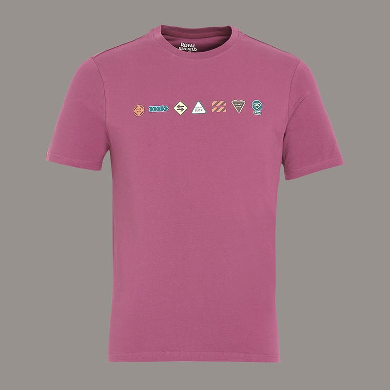 ROYAL ENFIELD HIGHWAY SIGNAGES T SHIRT PURPLE