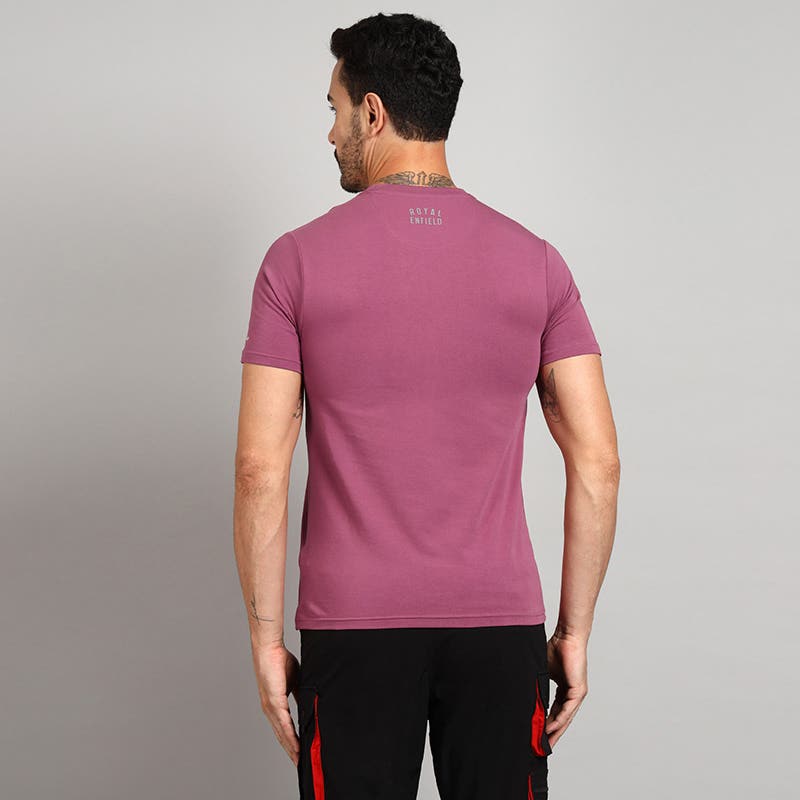 ROYAL ENFIELD HIGHWAY SIGNAGES T SHIRT PURPLE