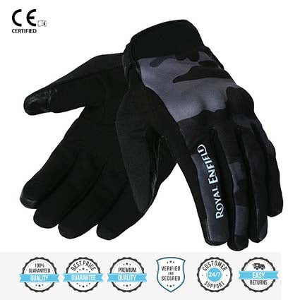 ROYAL ENFIELD INTREPID GLOVES GREY CAMO
