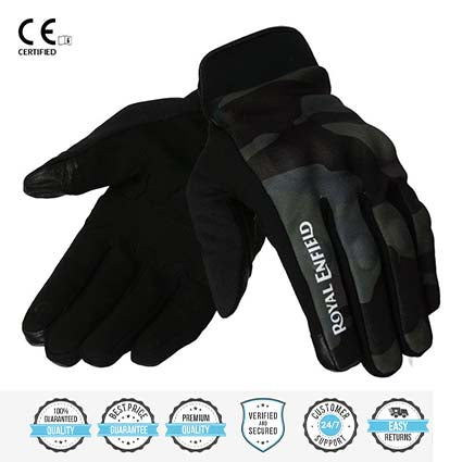ROYAL ENFIELD INTREPID GLOVES OLIVE CAMO