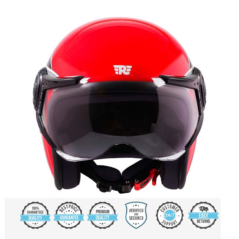 ROYAL ENFIELD JET OPEN FACE SONIC HELMET RED