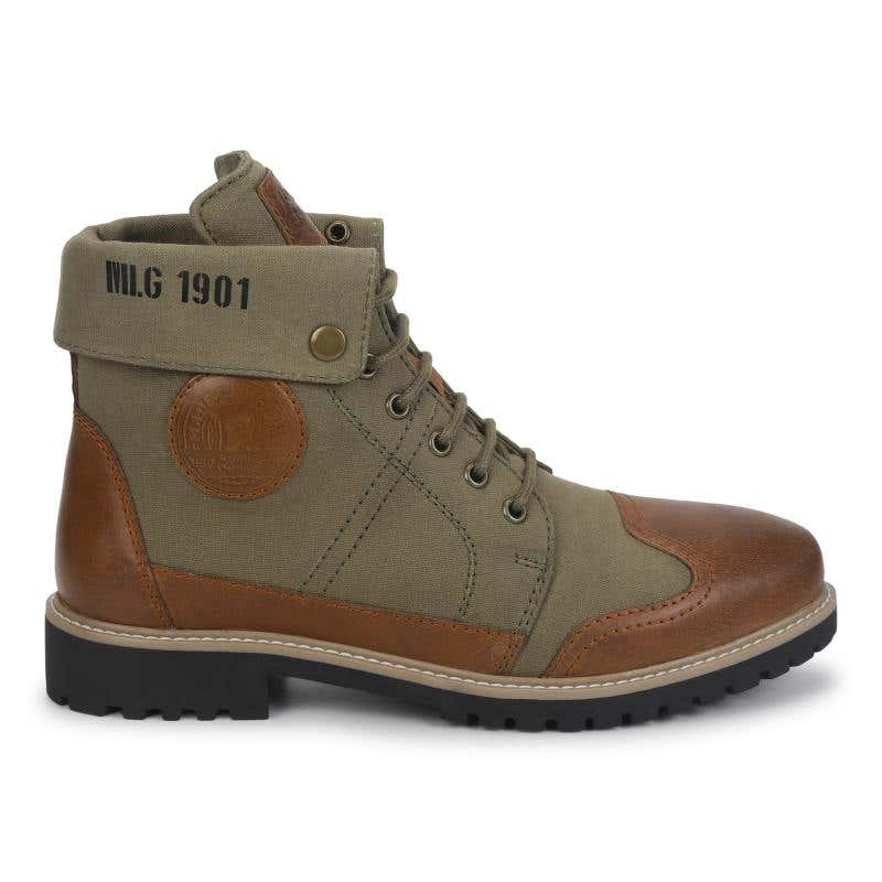 ROYAL ENFIELD KARGIL BOOTS LIGHT OLIVE & TAN