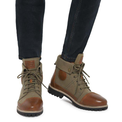 ROYAL ENFIELD KARGIL BOOTS LIGHT OLIVE & TAN