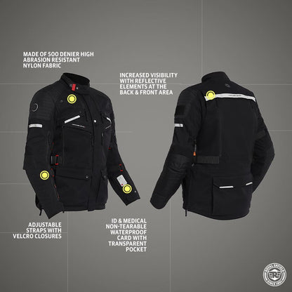 ROYAL ENFIELD NIRVIK V2 RIDING JACKET BLACK