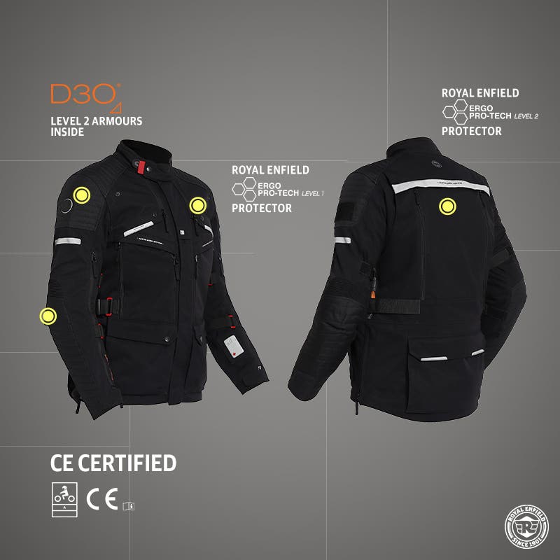 ROYAL ENFIELD NIRVIK V2 RIDING JACKET BLACK