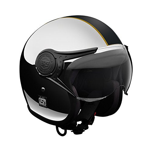 ROYAL ENFIELD OPEN FACE SIGNATURE CHROME HELMET CHROME BLACK