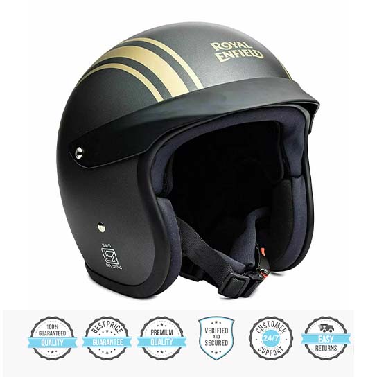 ROYAL ENFIELD Open Face with Peak Helmet ATHENA GREY