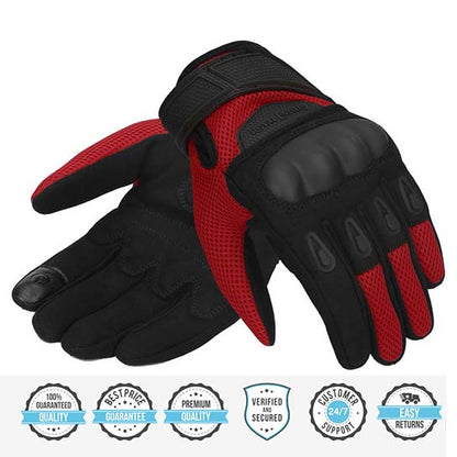ROYAL ENFIELD RAMBLER V2 GLOVES RED & BLACK