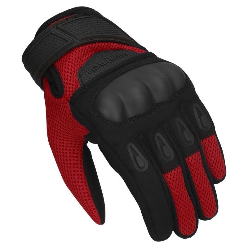 ROYAL ENFIELD RAMBLER V2 GLOVES RED & BLACK