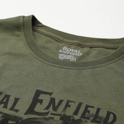 ROYAL ENFIELD RE BULLET 350 T SHIRT OLIVE