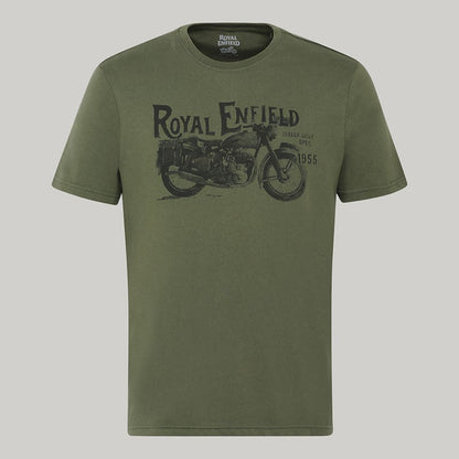 ROYAL ENFIELD RE BULLET 350 T SHIRT OLIVE