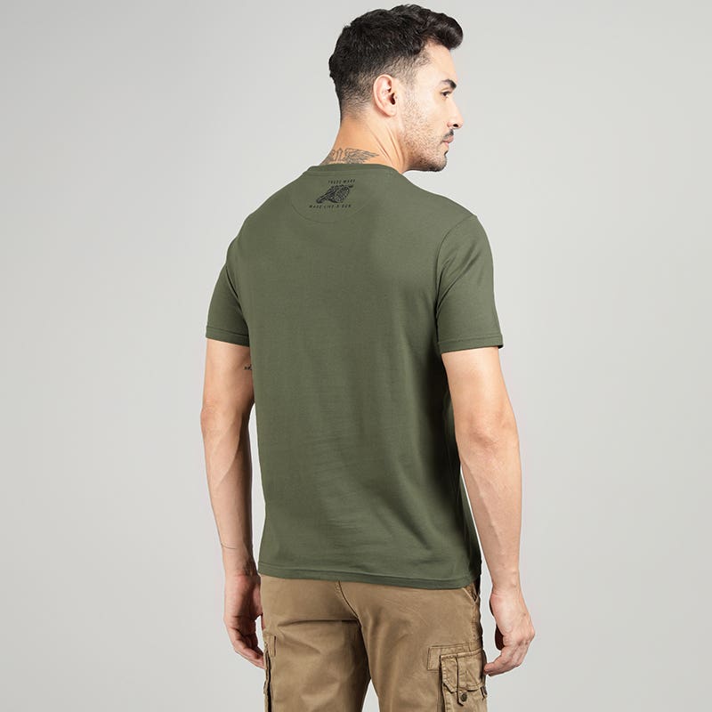 ROYAL ENFIELD RE BULLET 350 T SHIRT OLIVE