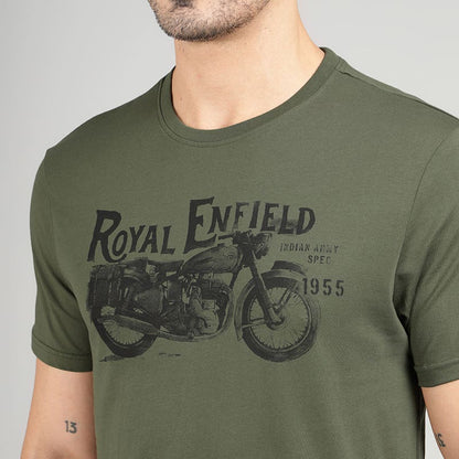 ROYAL ENFIELD RE BULLET 350 T SHIRT OLIVE
