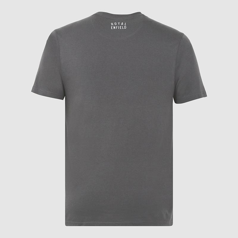 ROYAL ENIFIELD RE STENCIL SPRAY T SHIRT CHARCOAL