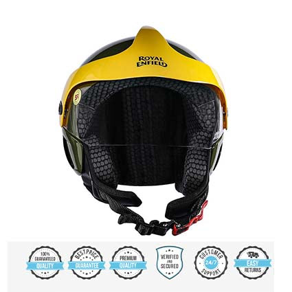 ROYAL ENFIELD SPARKY OPEN FACE MLG KIDS HELMET BLACK, OLIVE