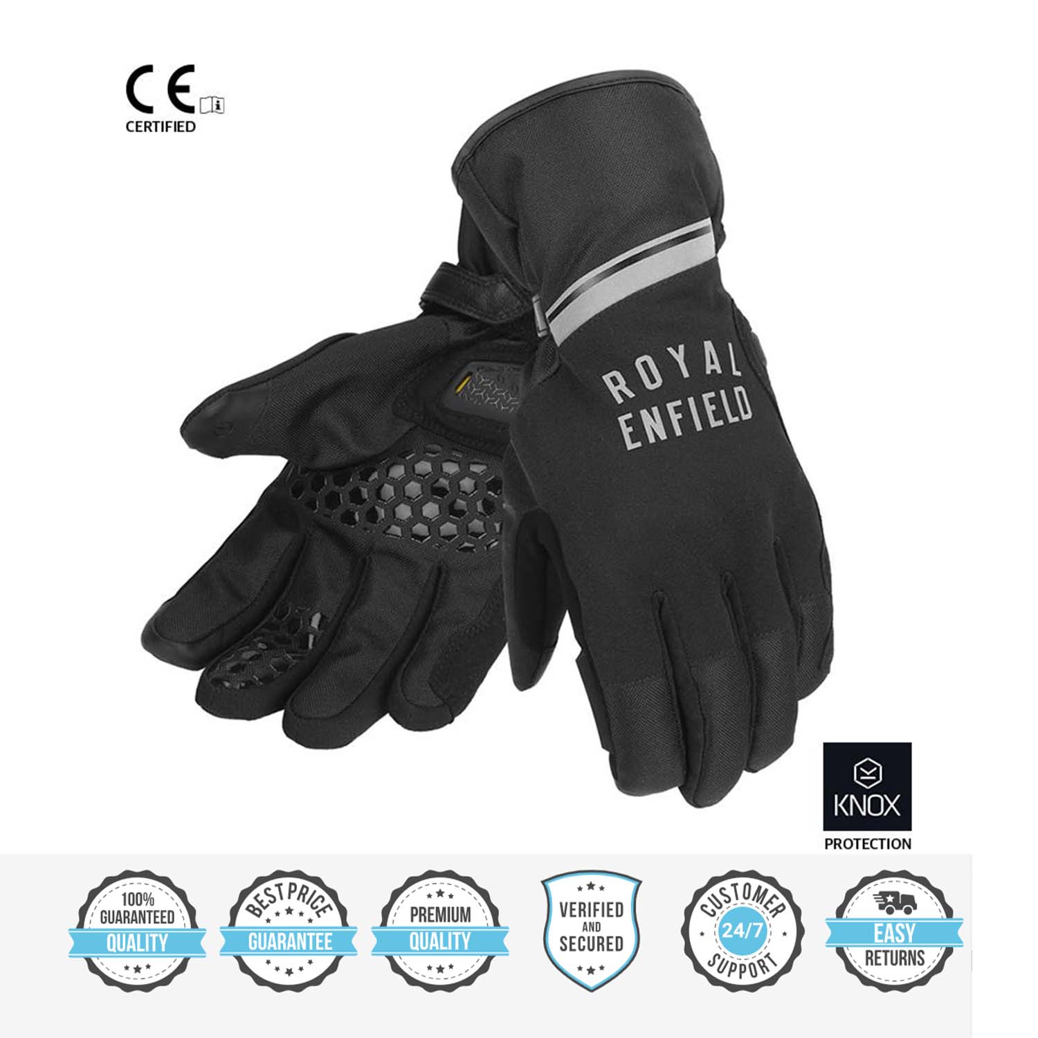 ROYAL ENFIELD STRIKER GLOVES BLACK
