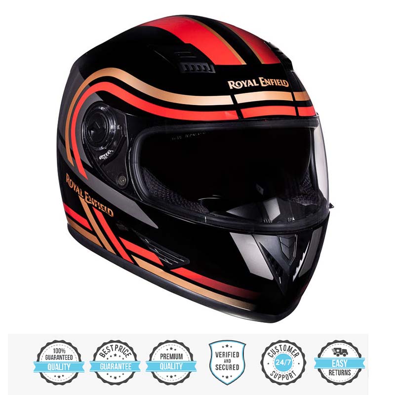 ROYAL ENFIELD STUNNER HELMET WITH DUAL VISOR GLOSS BLACK
