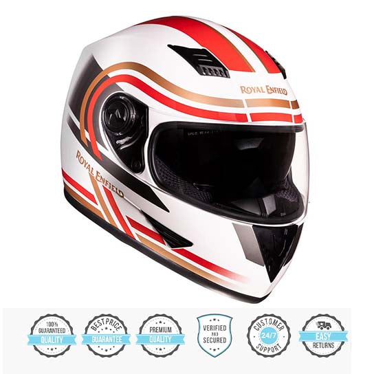 ROYAL ENFIELD STUNNER HELMET WITH DUAL VISOR GLOSS WHITE