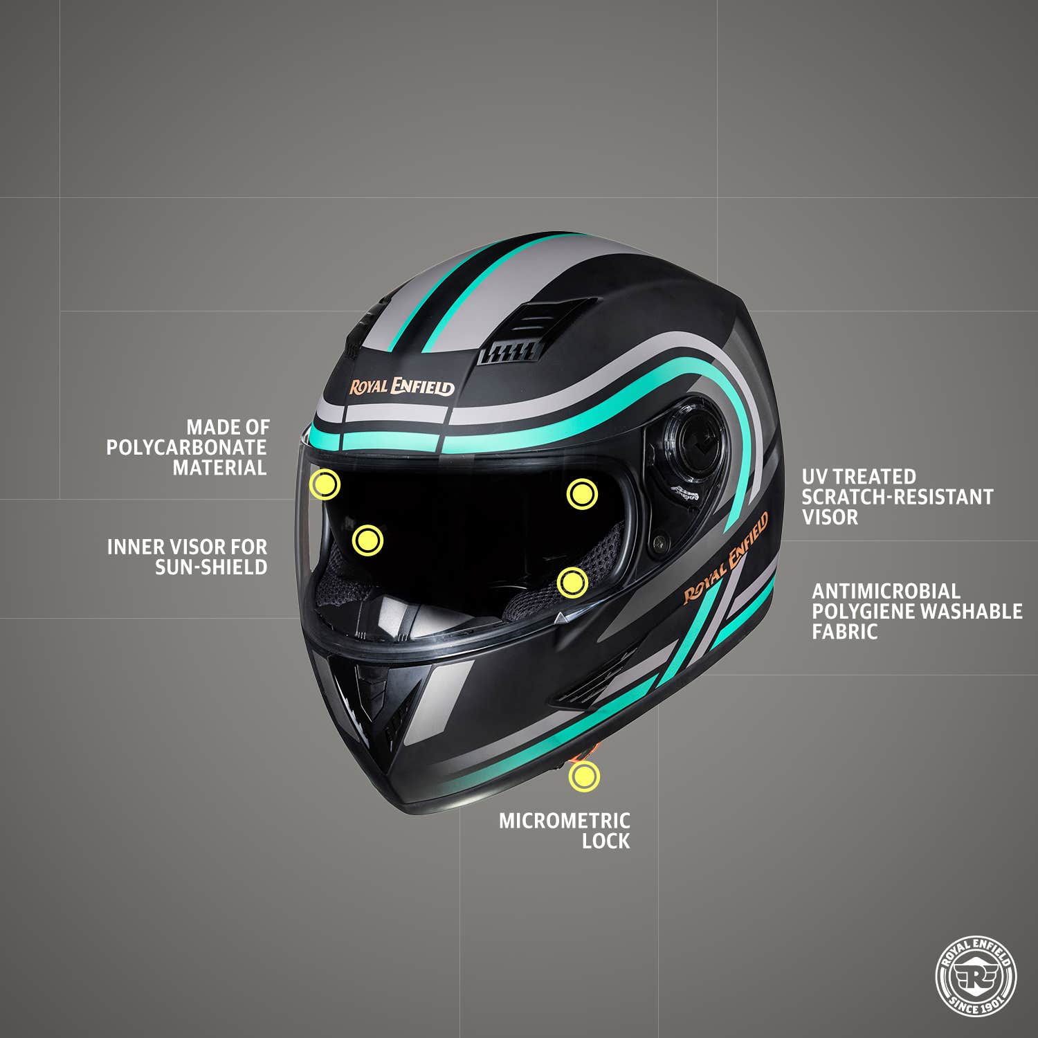 ROYAL ENFIELD STUNNER HELMET WITH DUAL VISOR MATT BLACK