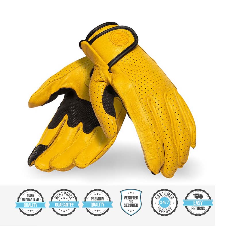 ROYAL ENFIELD SUMMER RIDING GLOVES YELLOW