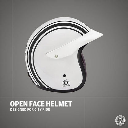 ROYAL ENFIELD SUN PEAK OPEN FACE LIGHTWEIGHT HELMET GLOSS WHITE