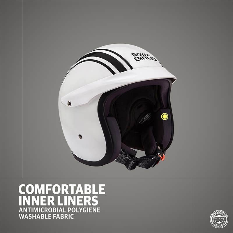ROYAL ENFIELD SUN PEAK OPEN FACE LIGHTWEIGHT HELMET GLOSS WHITE