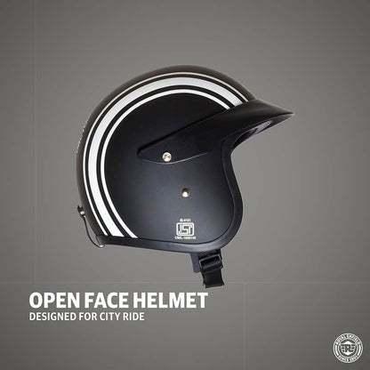 ROYAL ENFIELD SUN PEAK OPEN FACE LIGHTWEIGHT HELMET GLOSS BLACK