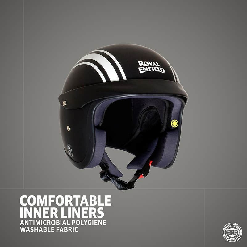 ROYAL ENFIELD SUN PEAK OPEN FACE LIGHTWEIGHT HELMET GLOSS BLACK