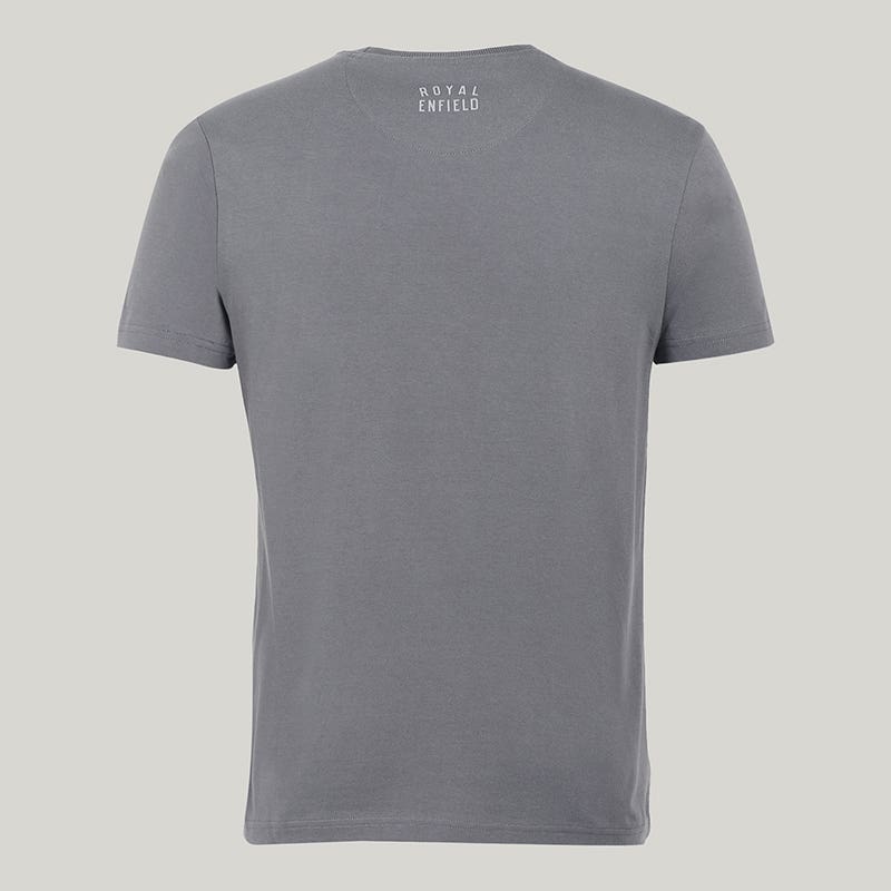 ROYAL ENFIELD THE UNBOUND EXPERIENCES T SHIRT CHARCOAL