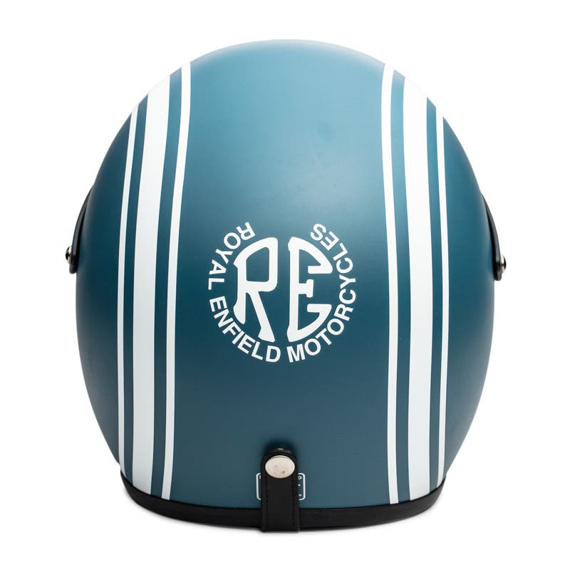ROYAL ENFIELD TWIN STRIPES SUNPEAK HELMET MATT SQUADRON BLUE
