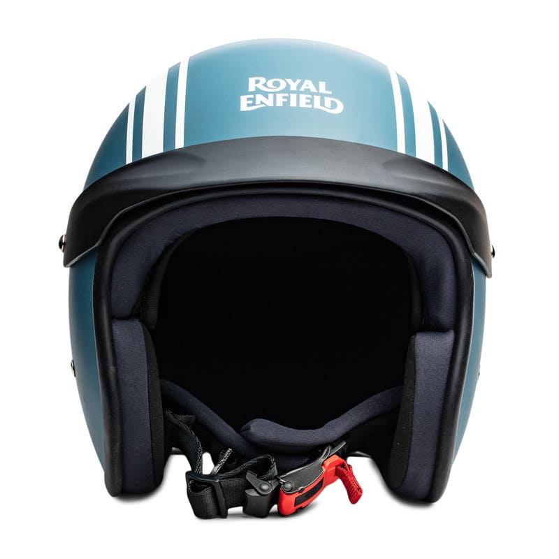 ROYAL ENFIELD TWIN STRIPES SUNPEAK HELMET MATT SQUADRON BLUE