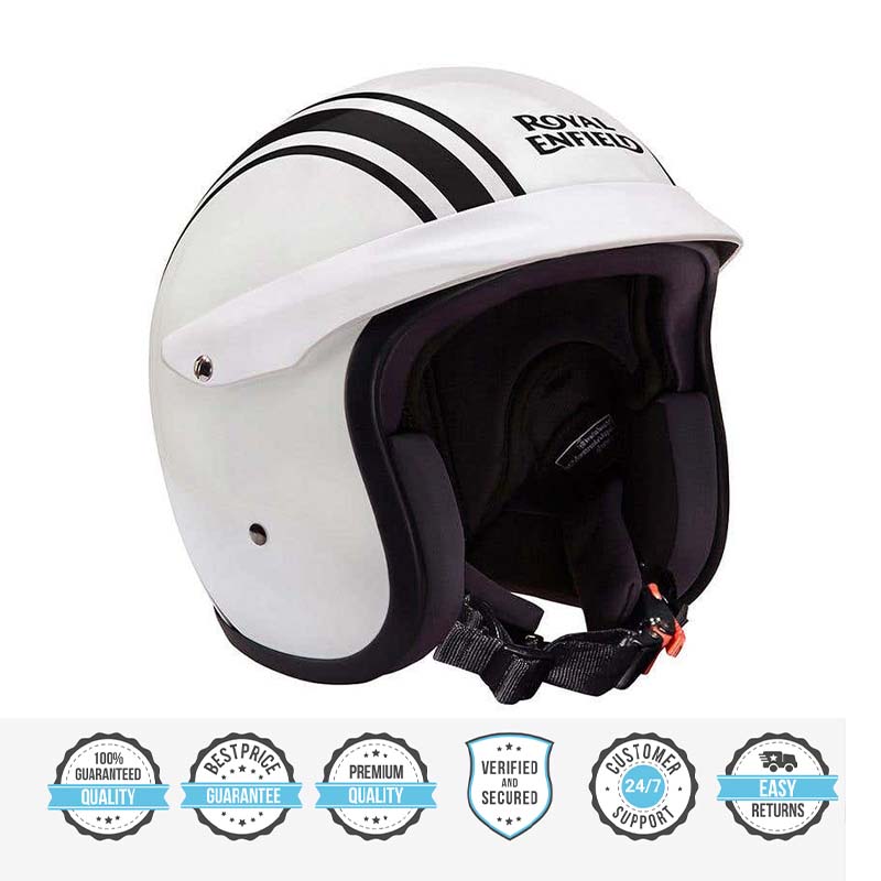 ROYAL ENFIELD SUN PEAK OPEN FACE LIGHTWEIGHT HELMET GLOSS WHITE