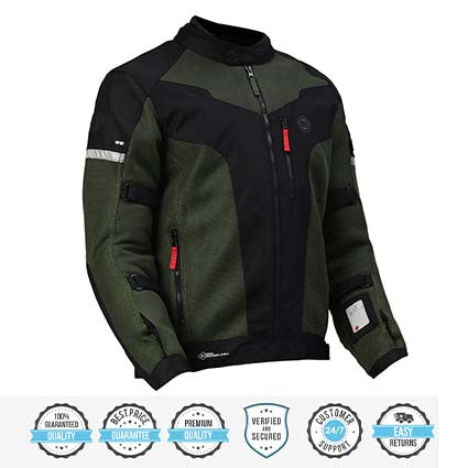 ROYAL ENFIELD WINDFARER V2 RIDING JACKET GREEN
