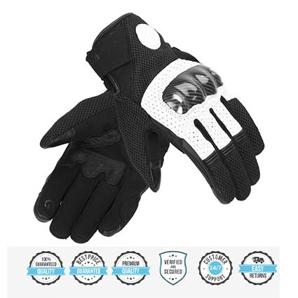 ROYAL ENFIELD WINDSTORM GLOVES BLACK & WHITE
