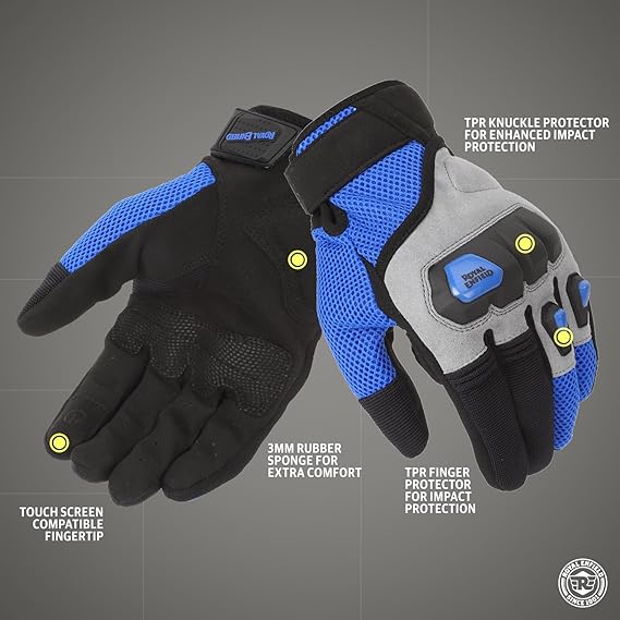 ROYAL ENFILED RAMBLER V3 GLOVES BLUE