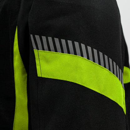 Raida BOLT Motorcycle Ridding Jacket CE Level 2 Armors  Abrasion Resistance Fabric Lightweight HIVIZ