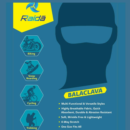 Raida CoolSkin Balaclava Multi-Functional Design  Full-Face Protection