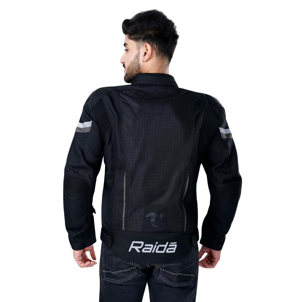 Raida Frigate Motorcycle Riding Jacket  CE Level 2 Armors Titanium Shoulder Sliders  Thermal & Rain Liner Included