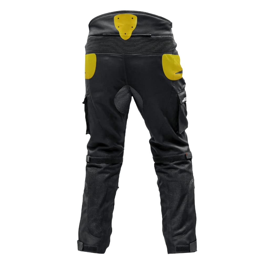 Raida Rover Motorcycle Riding Pant Level 2 Protection  Cargo Pockets Rain & Thermal Liner Included Black