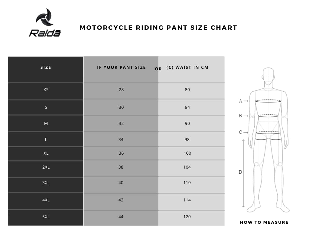 Raida Rover Motorcycle Riding Pant Level 2 Protection  Cargo Pockets Rain & Thermal Liner Included Black