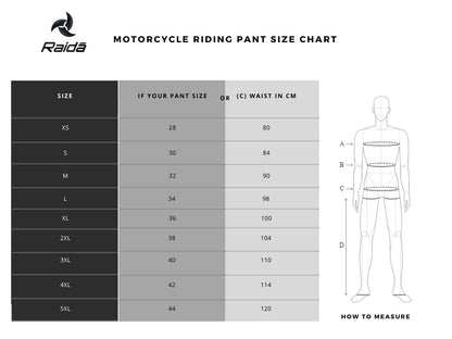 Raida Rover Motorcycle Riding Pant Level 2 Protection  Cargo Pockets Rain & Thermal Liner Included Black
