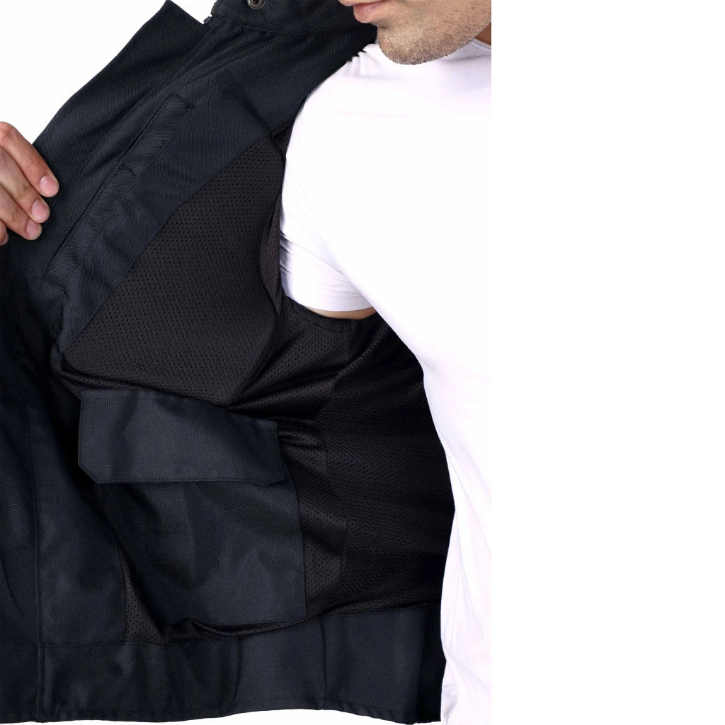 Raida Tourer Motorcycle Riding Jacket Level 2 Armors Lightweight Abrasion resistance Fabric Grey & Red