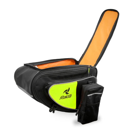 Raida Polyester V50 Motorcycle Saddle Bag Pair 50 Ltr For All Bikes With Rain Cover HI-VIZ