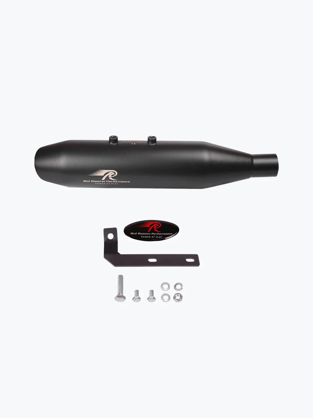 Red Rooster Performance Matte Black Rumbler Max Exhaust For Hunter 350