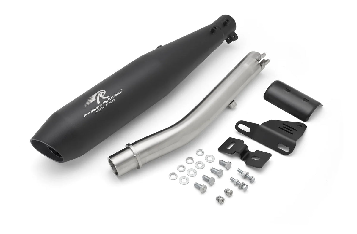 Red Rooster Performance Stellar X Exhaust for Royal Enfield Bear 650 - Black Finish