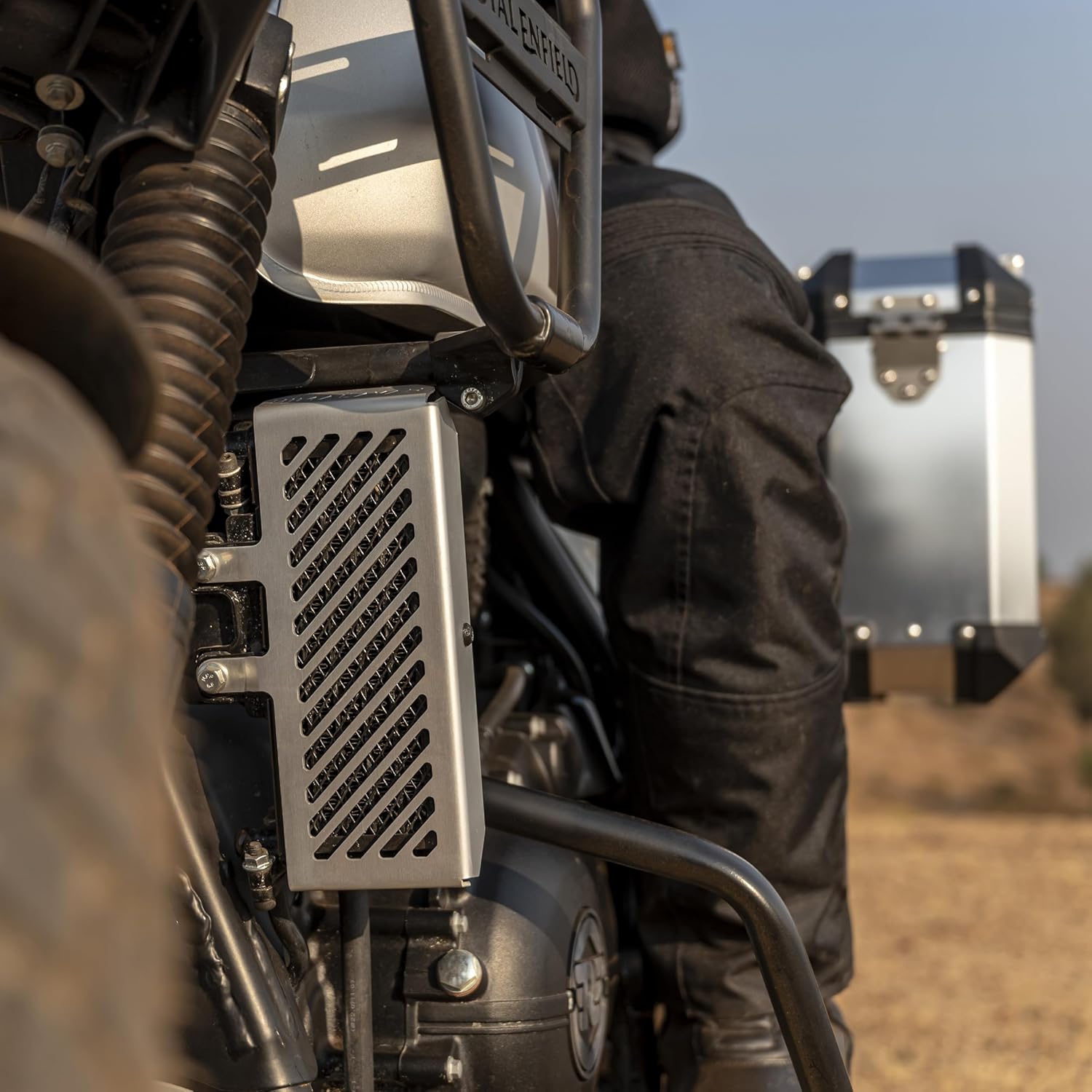 Royal Enfield Silver Oil Cooler Guard For Himalayan & SCRAM 411