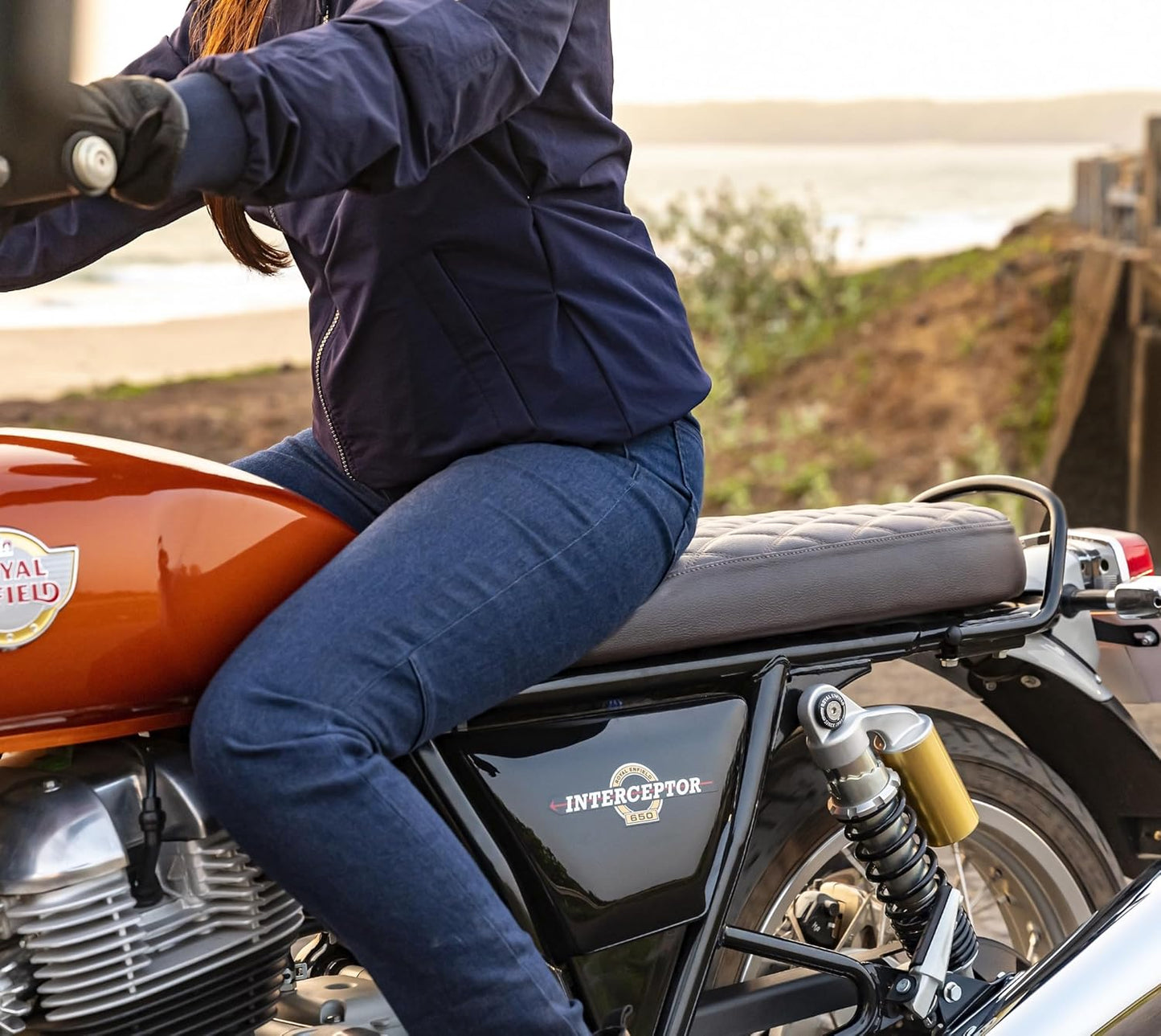 Royal Enfield Brown Signature Bench Seat for Interceptor 650